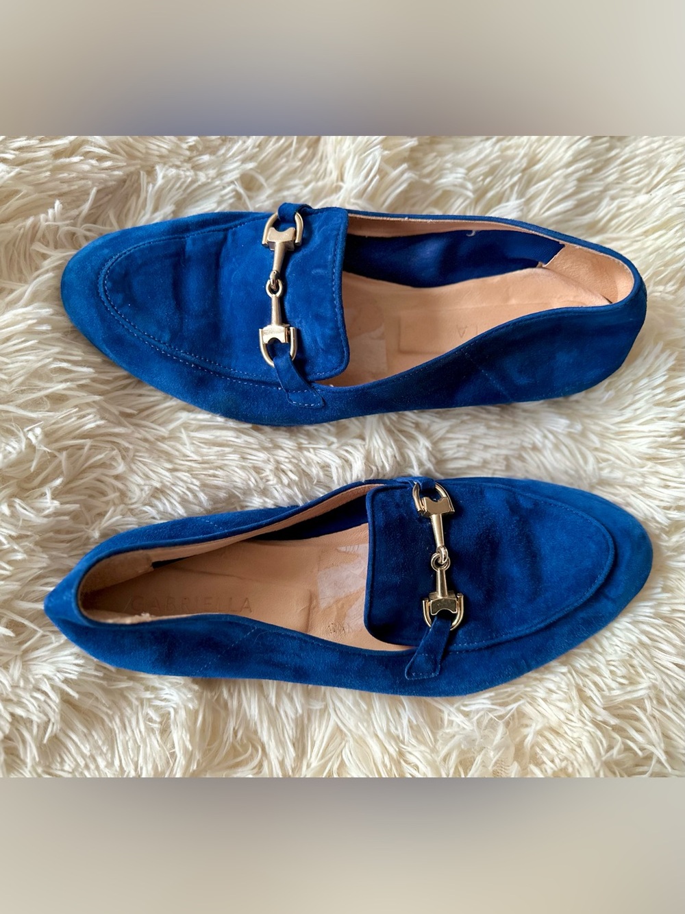 Blue Suede Horsebit Loafers - Women - Picture 3 of 10